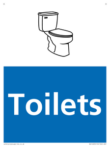 Toilets Illustrated Dementia Friendly Sign NHS Style Blue
